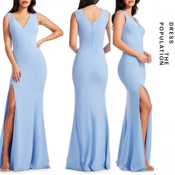 Dress The Population - Sandra - Sky Blue Dress